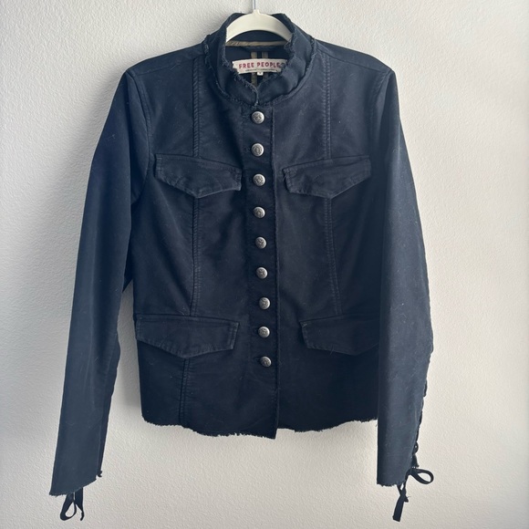 Free People Ella Sergeant Military Jacket Medium - Picture 12 of 12